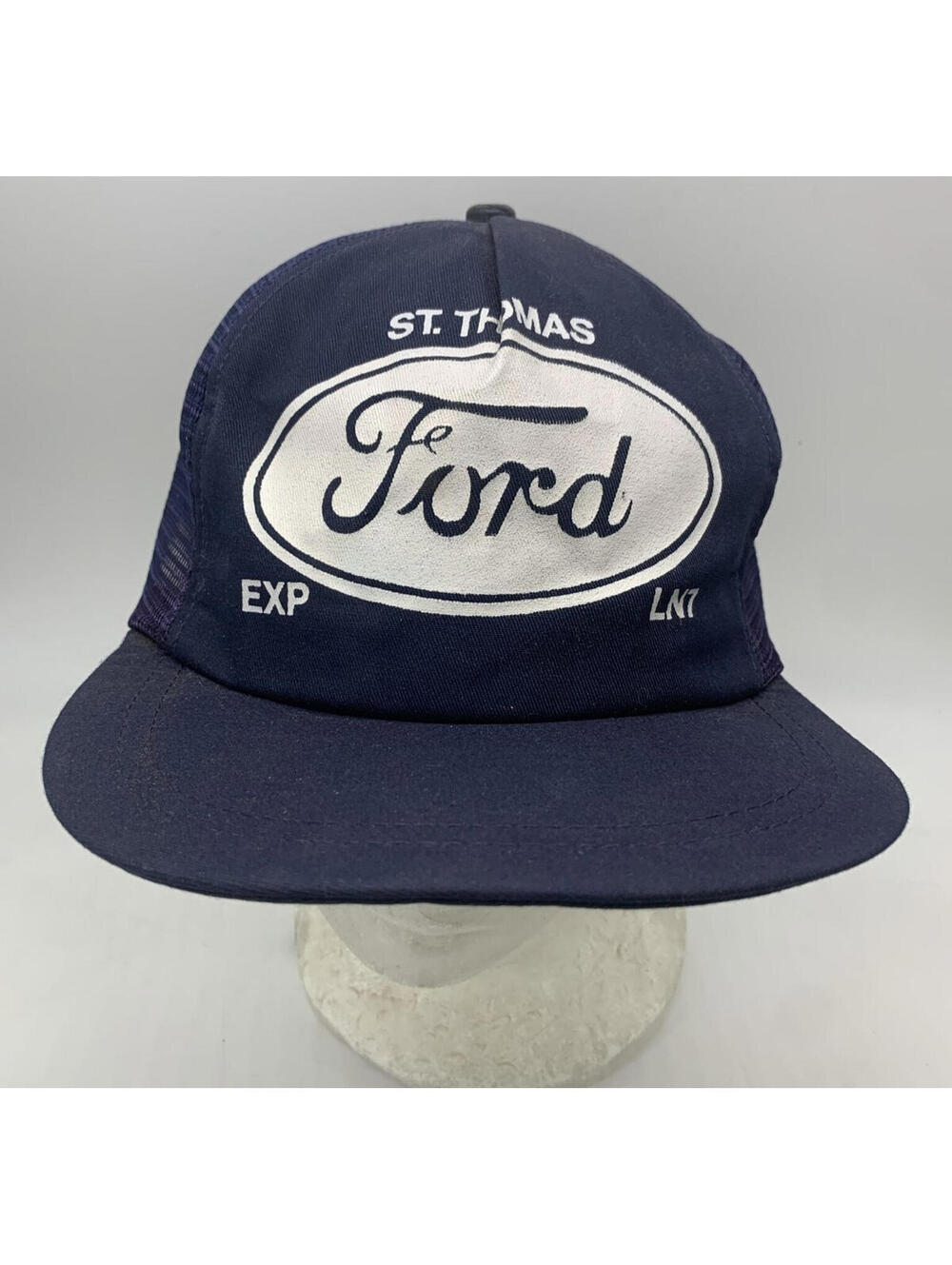 Vintage Ford Hat St. Thomas Trucker Style SnapBack Ford Dealership